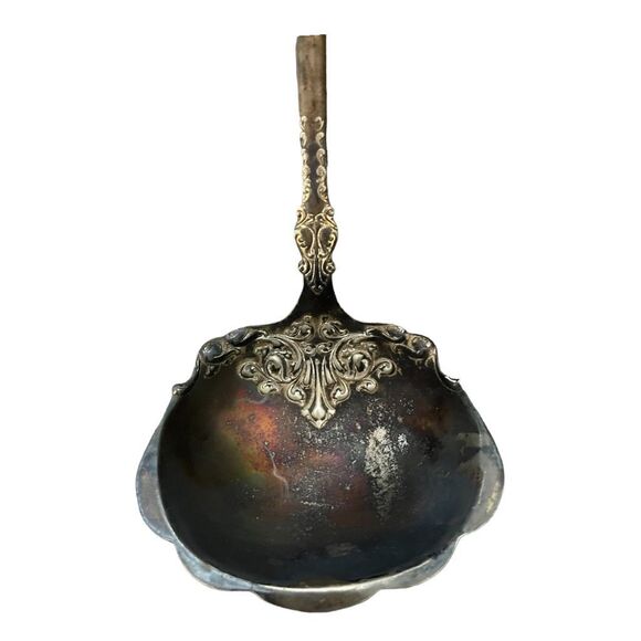 1947 Rogers Bros AI Berkshire Silverplate Soup Ladle Sauce Fancy Circa 1950's - Picture 3 of 6